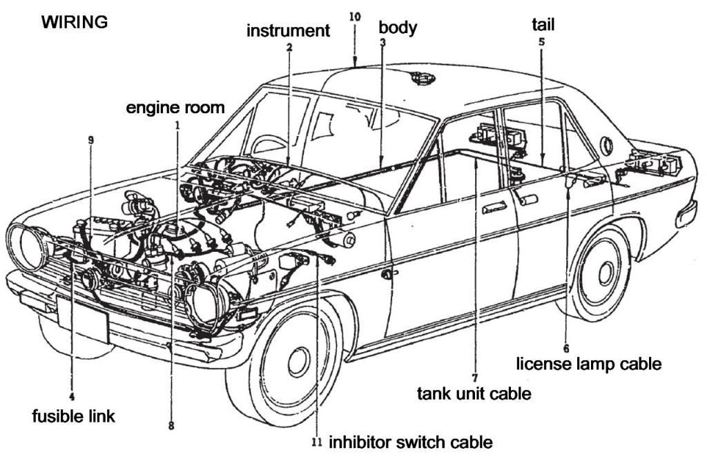 Tech Wiki - Wiring Part Numbers : Datsun 1200 Club